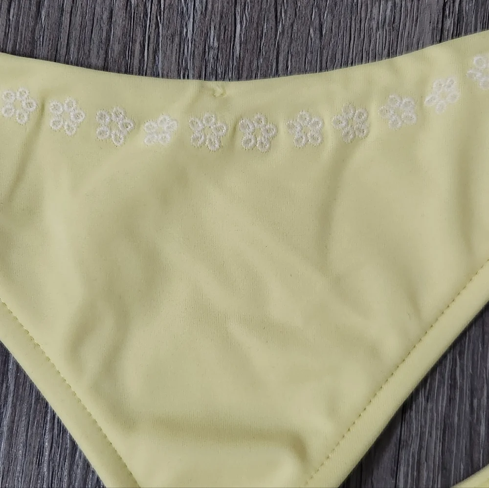 New!Pink‎ x Frankies Bikini Popcorn Yellow Thong Rosemary Itsy Bikini Bottom